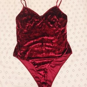 Charlotte Russe crushed velvet bodysuit